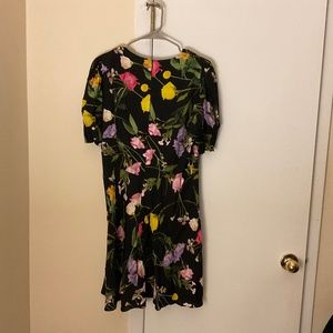 Ted Baker, Size 4 Black Floral Dress.